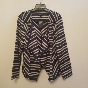 Lane Bryant Twill Striped Blazer